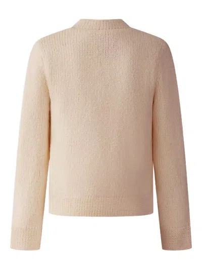 Shanghai Tang Flower-embellished Wool Cardigan In Pink