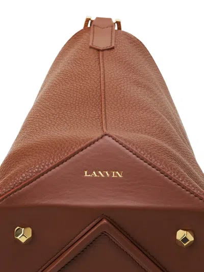 Lanvin Medium Leather Bucket Bag In Brown