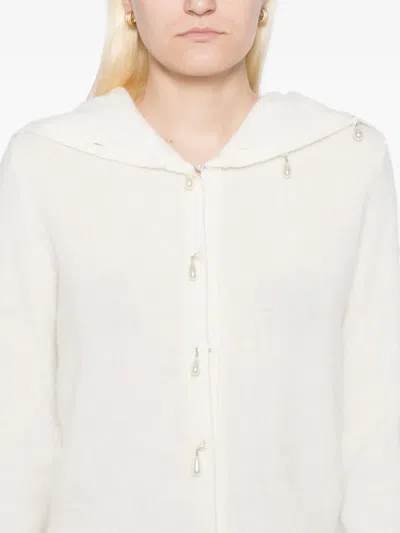 Kimhēkim Sailor-collar Cardigan In White