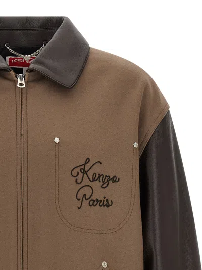 Kenzo Giubbino Blouson Taupe In Brown