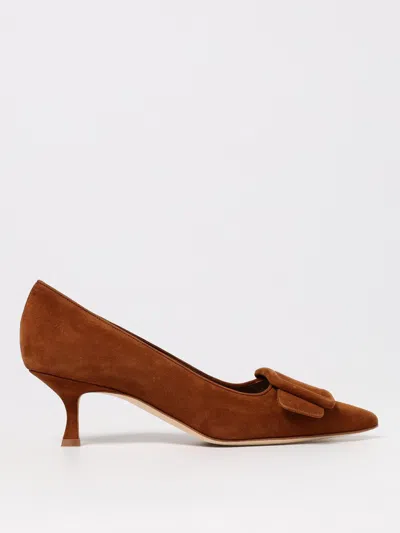 Manolo Blahnik Pump  Woman Color Camel In Brown