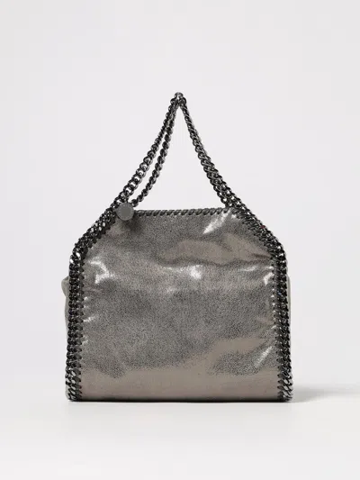Stella Mccartney Falabella Micro Tote In Grey Polyester In Gray
