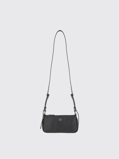 Pinko Leather Mini Baguette Bag In Black