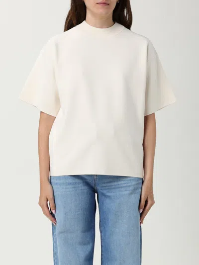 Max Mara Studio Amici Short-sleeved Knitted Jumper In Neutral