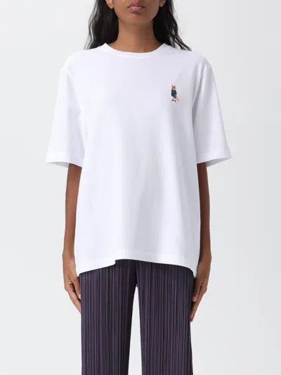 Maison Kitsuné Dressed Fox Comfort Tee-shirt In Burgundy