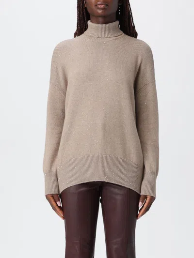 Brunello Cucinelli Sweater  Woman Color Brown In Neutral