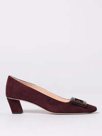 Roger Vivier Beautiful Vivier Suede Pumps In Brown