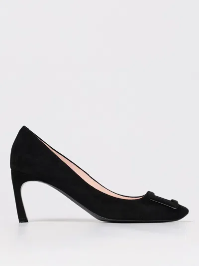 Roger Vivier Trompette 70 Metal Black Pumps In Black