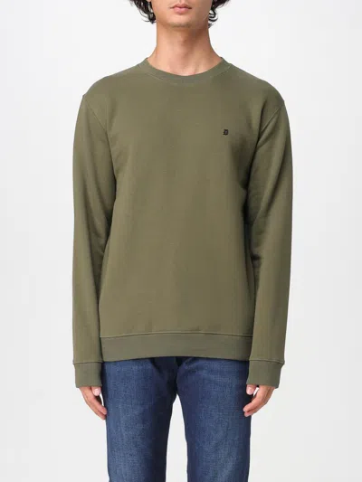 Dondup Comfort-fit Cotton Blend Crew Neck Sweatshirt In Green