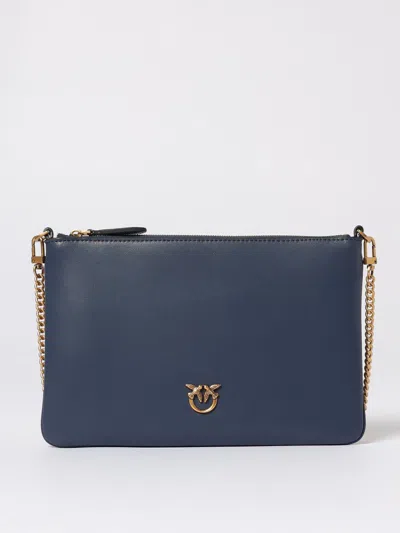 Pinko Classic Flat `love` Bag `simply` In Blue