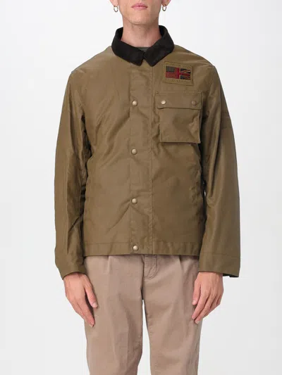 Barbour Workers Wax Jacket With Classic Collar In Green