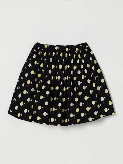 Bonpoint Organic Cotton Cherry Print Skirt In Black