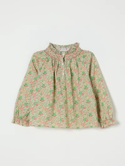 Bonpoint Cotton Pétale Blouse In Green