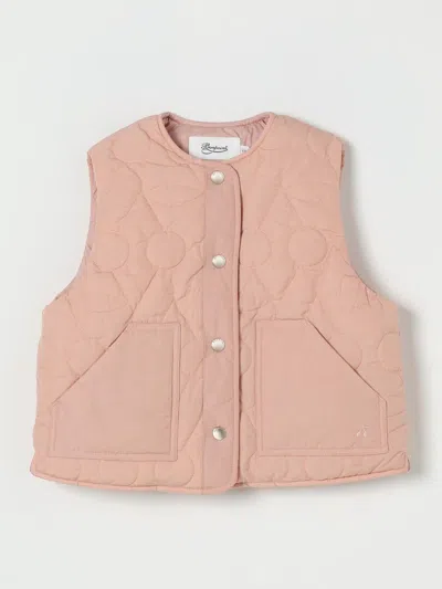 Bonpoint Jilian Quilted Vest In Pink In Brown