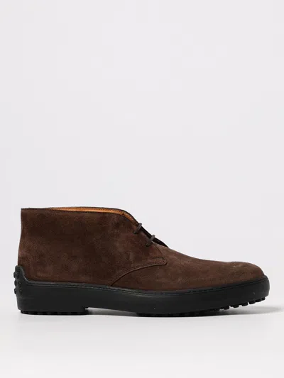 Tod's Suede Gommino Desert Boots In Brown