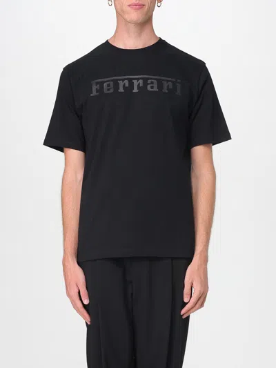 Ferrari Black Cotton T-shirt