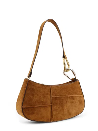Staud Ollie Suede Shoulder Bag In Brown