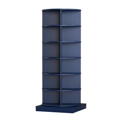 Hivvago 360 Degree Smoke Blue Rotating Shoe Cabinet With 6 Layers
