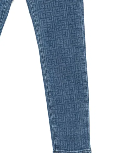 Balmain Pb Labyrinth Jeans In Blue