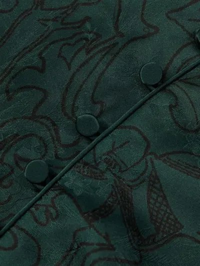 Shanghai Tang Jacquard-pattern Maxi Dress In Green