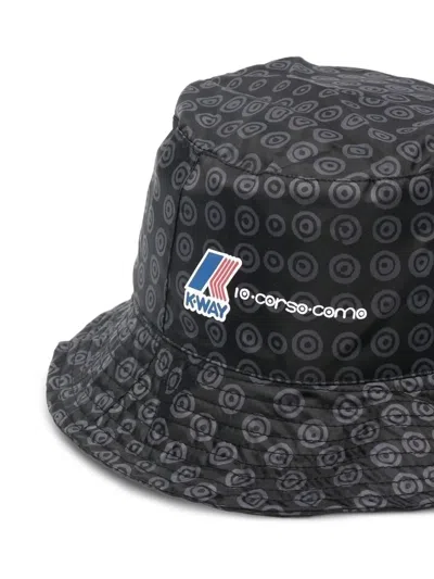 K-way X 10 Corso Como Logo-print Bucket Hat In Black