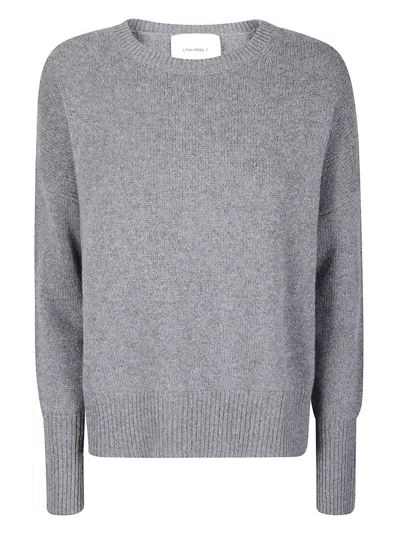 Lisa Yang Cashmere Knit Oversized Sweater With Contrasting Edge Detail In Gray