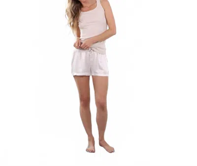 Pj Harlow Mikel Satin Boxer In Eggnog In Multi