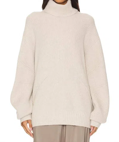 Helmut Lang Apex Chunky Turtleneck In Oat Melange In Multi