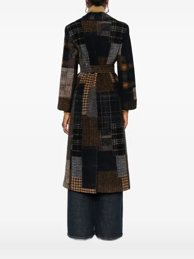 Bye Patchwork Design Wool Coat