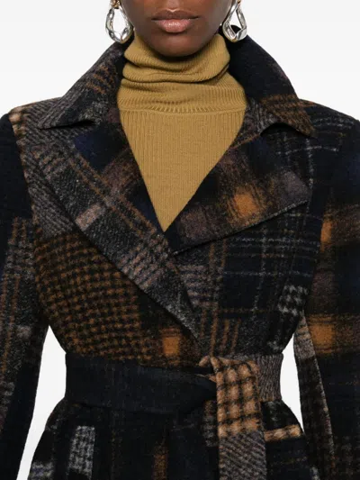 Bye Patchwork Design Wool Coat