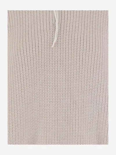 Carven Wool Zip-up Sweater In Neutral
