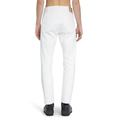 Celine Cotton Denim Jeans Men In White