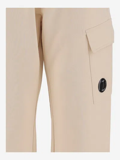 C.p. Company Sweatpants Cargo Pant In Diagonal Raised Fleece Clothing In Neutral