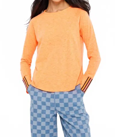 Lisa Todd Wear + Repeat Longsleeve Top In Tangerine In Orange