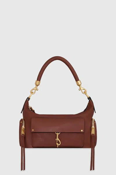 Rebecca Minkoff Mab Leather Shoulder Bag In Brown