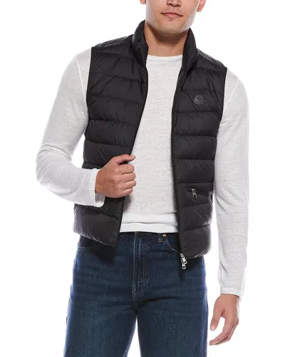 Moncler Quilted Sleeveless Gilet In Black