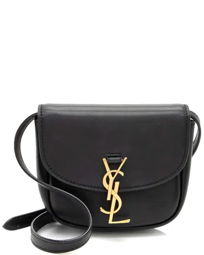 Saint Laurent Black Calfskin Monogram Kaia Mini Shoulder Bag (authentic Pre-  Loved)