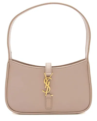 Saint Laurent Le 5 À 7 Mini In Shiny Leather In Pink