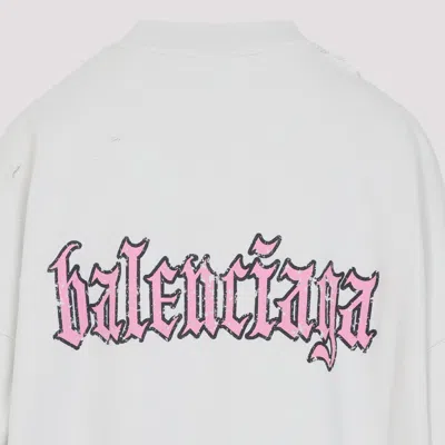 Balenciaga Hybrid Dress In Cotton Jersey And Denim In White