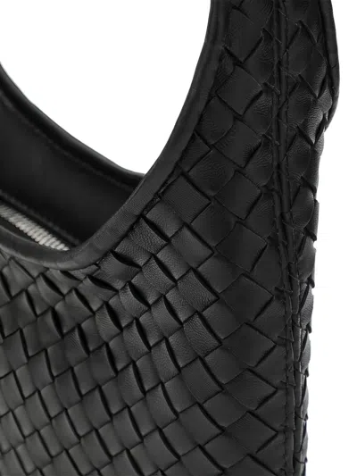 Bottega Veneta Brown Veneto Crossbody Bag In Black