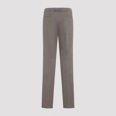 Brunello Cucinelli Pleated Front Trousers Straight Leg Design In Brown