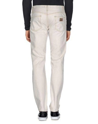 Shop Dolce & Gabbana Denim Pants In Light Grey