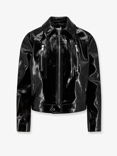 Coperni Organic Polyurethane Jacket Featuring Shiny Finish In Black