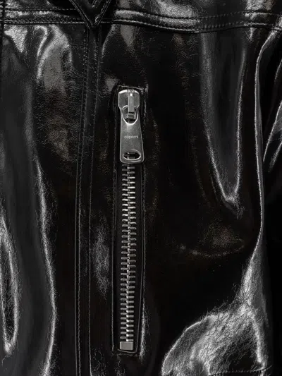 Coperni Organic Polyurethane Jacket Featuring Shiny Finish In Black