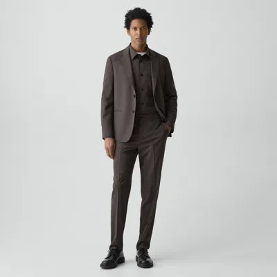 Theory Curtis Drawstring Pant In Motion Wool In Brown