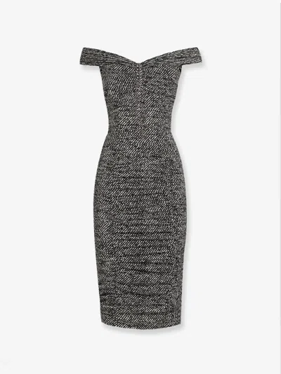 Dolce & Gabbana Dolce&gabbana Women Silk Dress In Gray