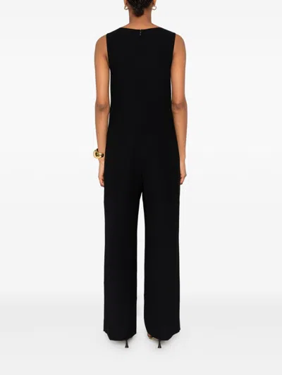 Emporio Armani Sleeveless Long Jumpsuit In Black