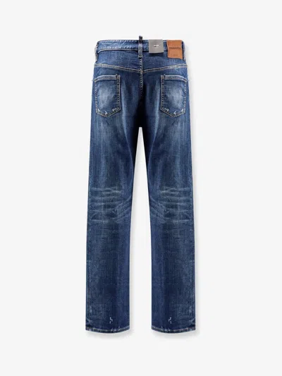 Dsquared2 Classic Five-pocket Jeans With Subtle Fading And Distressing In Blue