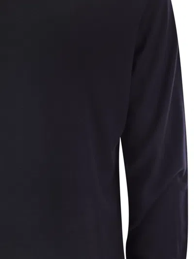 Fedeli Wool And Cashmere Turtleneck Jumper In Blue