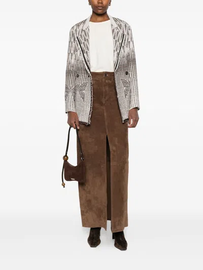 Forte Forte Relaxed Fit Long Sleeve Satin Top In White